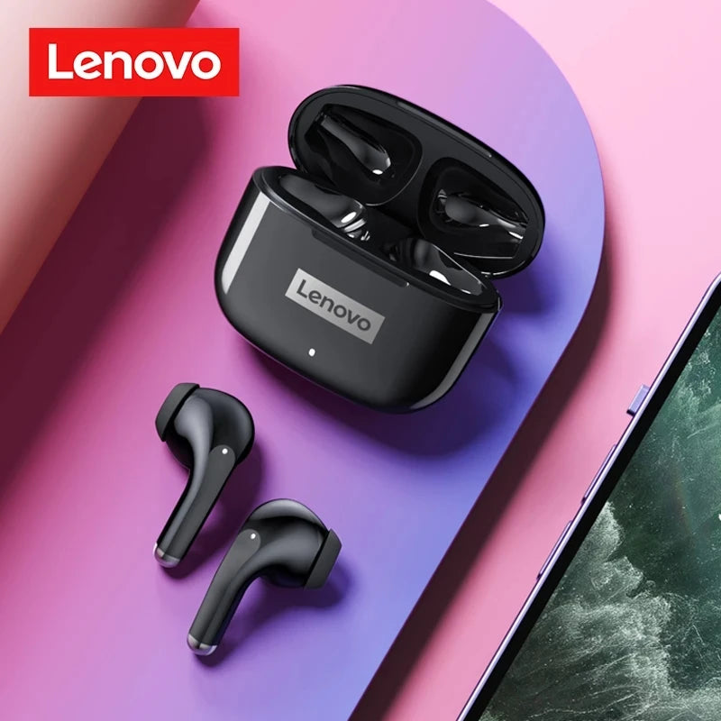 سماعات جديدة أصلية من Lenovo LP40 Pro TWS، سماعات أذن لاسلكية تعمل بتقنية البلوتوث، مصممة للرياضة مع خاصية تقليل الضوضاء، تحكم بالل